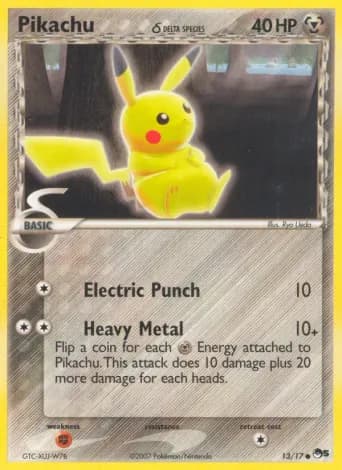 Pikachu δ Pokémon card #13