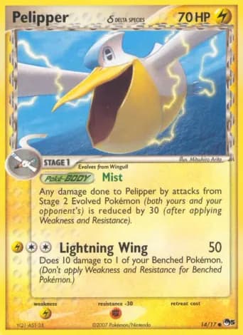 Pelipper δ Pokémon card #14