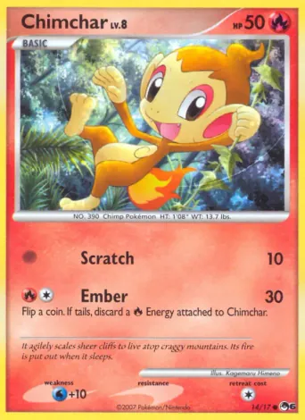 Chimchar Pokémon card #14