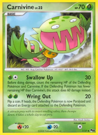 Carnivine Pokémon card #7
