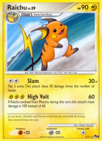 Raichu Pokémon card #3