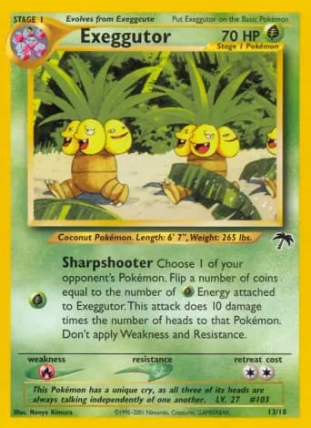 Exeggutor Pokémon card #13