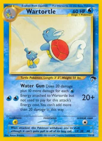 Wartortle Pokémon card #15