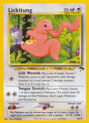Lickitung Pokémon card #16