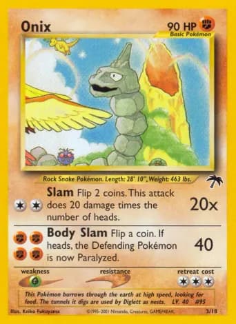 Onix Pokémon card #3