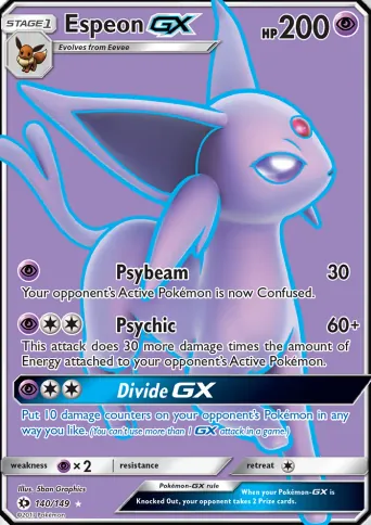 Espeon GX Pokémon card #140