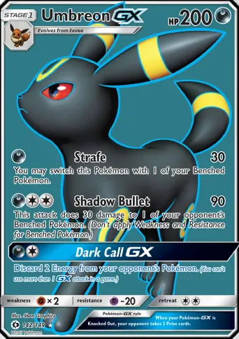 Umbreon GX Pokémon card #142