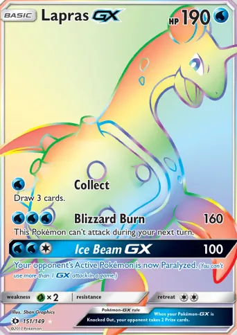 Lapras GX Pokémon card #151