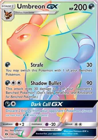 Umbreon GX Pokémon card #154