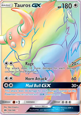 Tauros GX Pokémon card #156