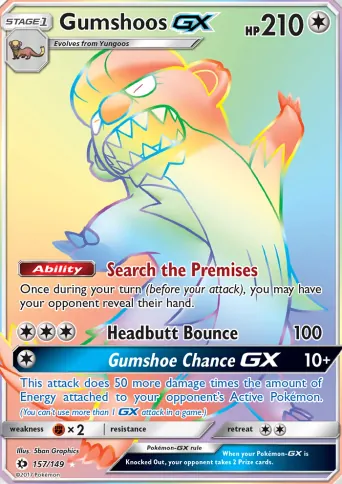 Gumshoos GX Pokémon card #157