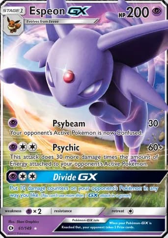 Espeon GX Pokémon card #61