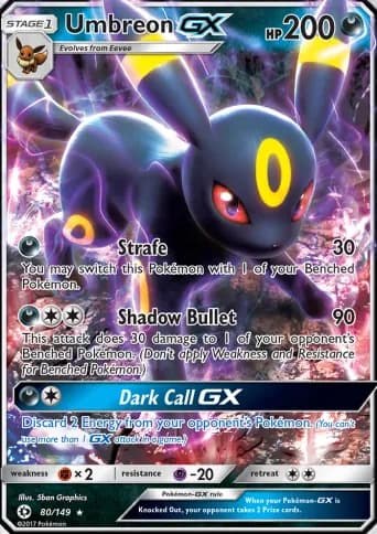 Umbreon GX Pokémon card #80