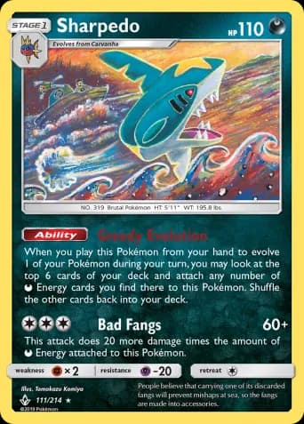 Sharpedo Pokémon card #111