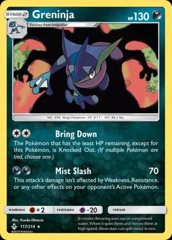 Greninja Pokémon card #117