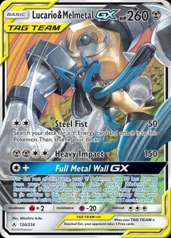 Lucario & Melmetal GX Pokémon card #120