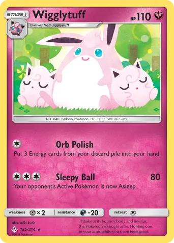 Wigglytuff Pokémon card #135