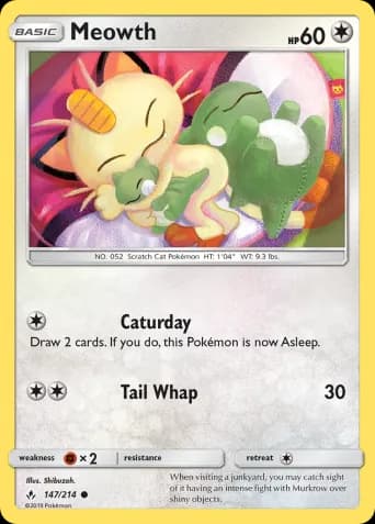 Meowth Pokémon card #147