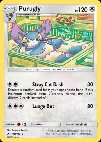 Purugly Pokémon card #160
