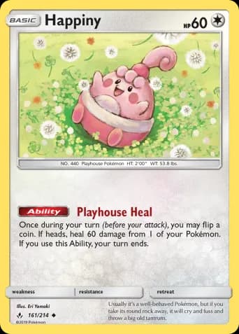 Happiny Pokémon card #161