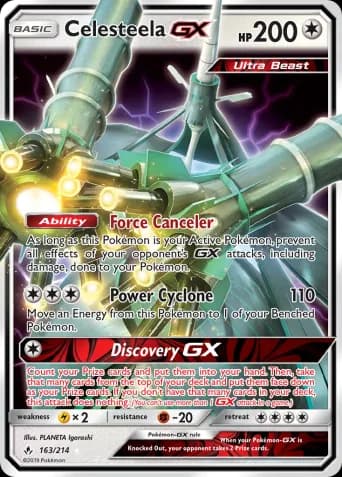 Celesteela GX Pokémon card #163