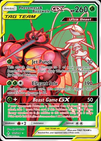Pheromosa & Buzzwole GX Pokémon card #191