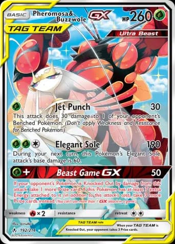 Pheromosa & Buzzwole GX Pokémon card #192