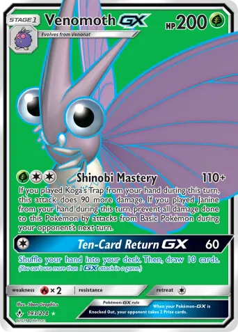 Venomoth GX Pokémon card #193