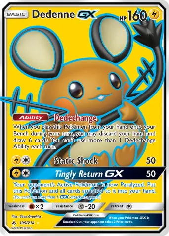 Dedenne GX Pokémon card #195
