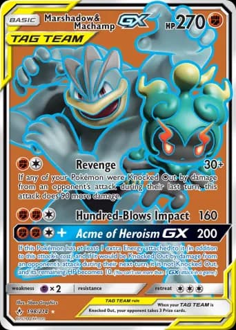 Marshadow & Machamp GX Pokémon card #198