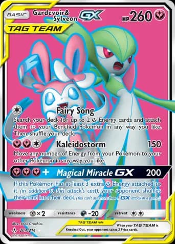 Gardevoir & Sylveon GX Pokémon card #204