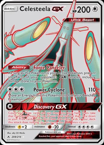 Celesteela GX Pokémon card #208