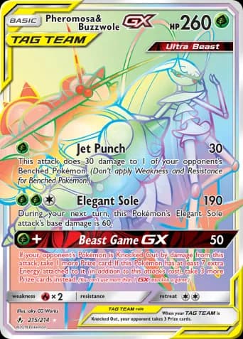 Pheromosa & Buzzwole GX Pokémon card #215
