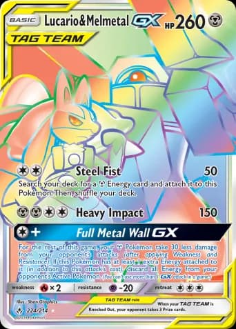 Lucario & Melmetal GX Pokémon card #224