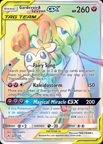 Gardevoir & Sylveon GX Pokémon card #225