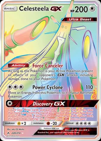 Celesteela GX Pokémon card #228