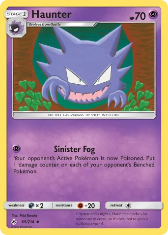 Haunter Pokémon card #69
