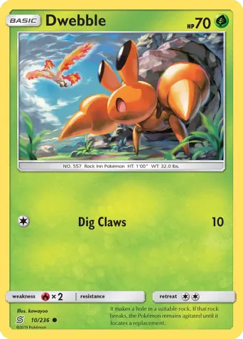 Dwebble Pokémon card #10
