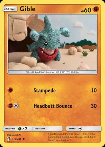 Gible Pokémon card #112