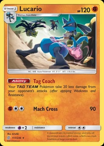 Lucario Pokémon card #117