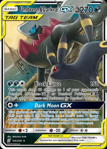 Umbreon & Darkrai GX Pokémon card #125