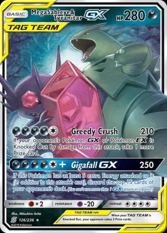 Mega Sableye & Tyranitar GX Pokémon card #126