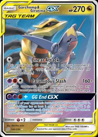 Garchomp & Giratina GX Pokémon card #146