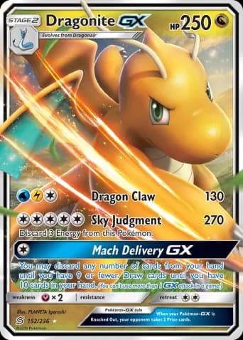 Dragonite GX Pokémon card #152