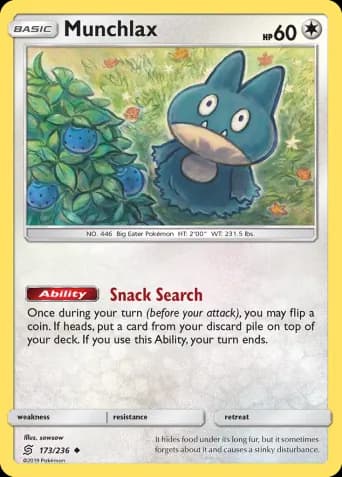 Munchlax Pokémon card #173