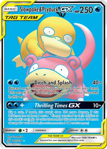 Slowpoke & Psyduck GX Pokémon card #217