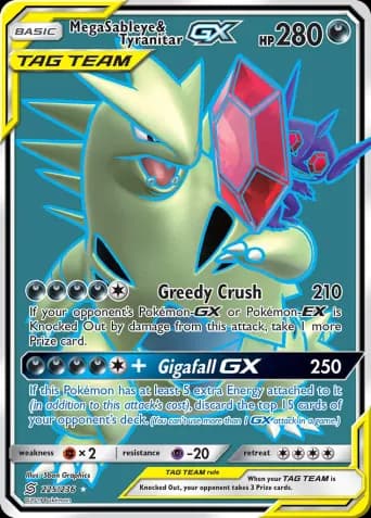 Mega Sableye & Tyranitar GX Pokémon card #225