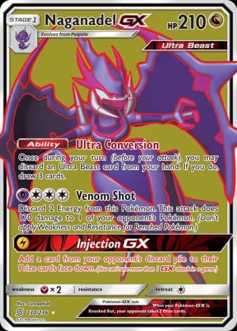 Naganadel GX Pokémon card #230