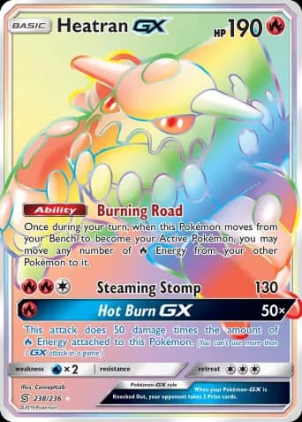 Heatran GX Pokémon card #238