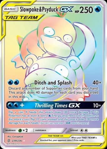 Slowpoke & Psyduck GX Pokémon card #239